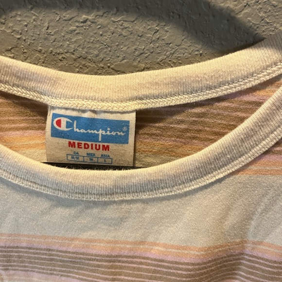 Champion striped crop tee size medium - Picture 2 of 2